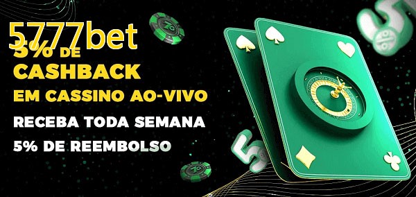 Promoções do cassino ao Vivo 5777bet
